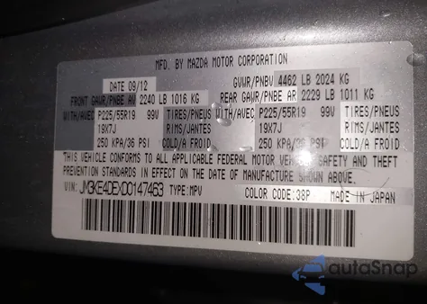 2013 Mazda Cx-5 Grand Touring z USA, uszkodzony, nr VIN JM3KE4DEXD0147463